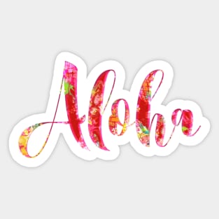 Aloha Typography, Pineapples Collage Sticker